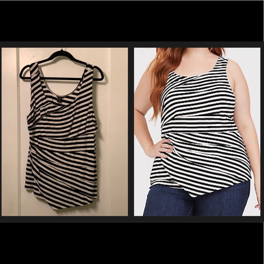 TORRID | Super Soft Striped Tiered Tank